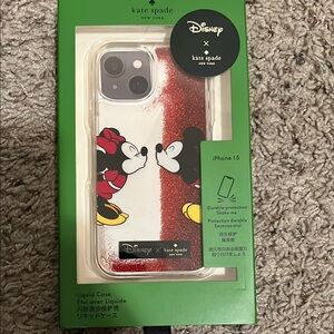 Kate Spade Red iPhone Case with Glitter
